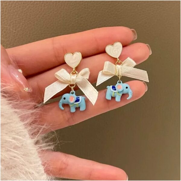 Aretes de elefante con corazon