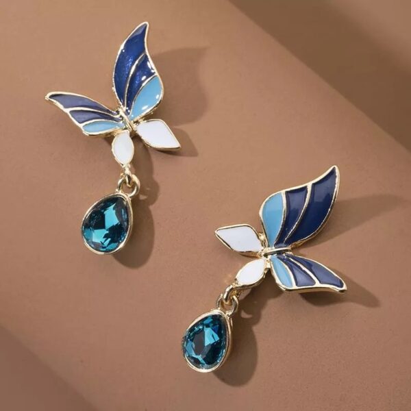 Aretes de mariposa azul Alala