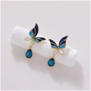 Aretes de mariposa azul Alala