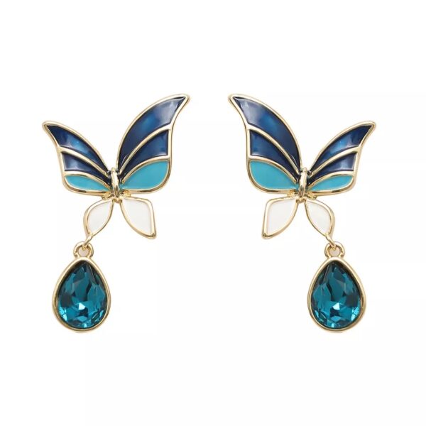 Aretes de mariposa azul Alala