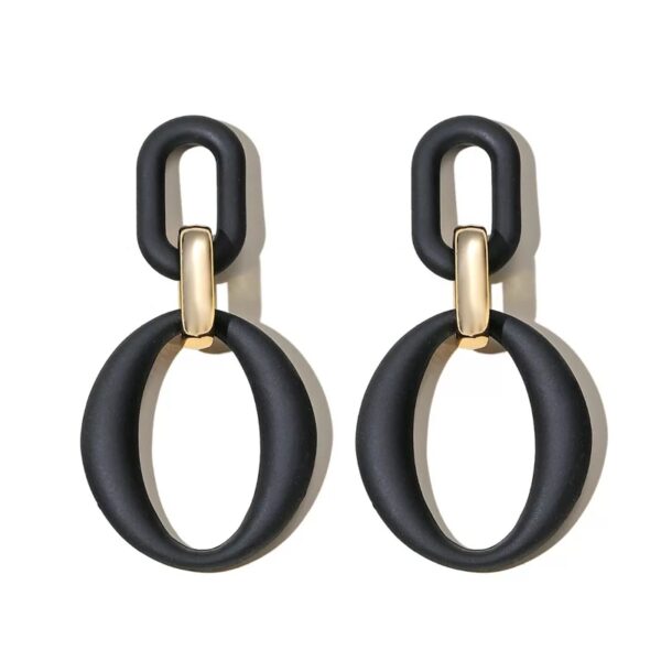 Aretes negro con dorado Alala