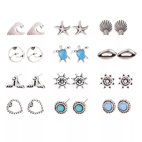 Set de aretes oceano Alala