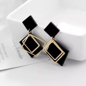 Aretes geometricos negros Alala