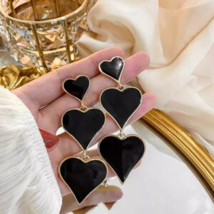 Aretes de corazón negro Alala