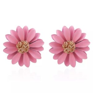 Aretes de flor color rosa Alala