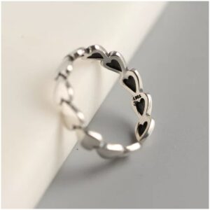 Anillo de Plata Corazones Alala