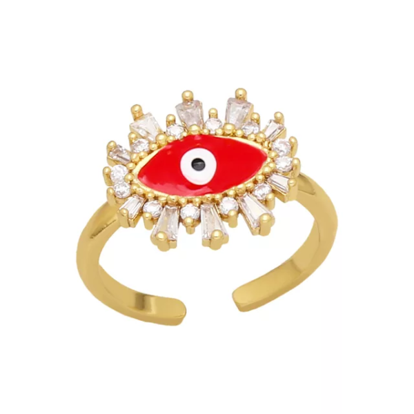 Anillo Ojo Turco Rojo Alala