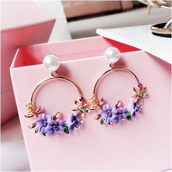 Aretes de Flores Lila Alala