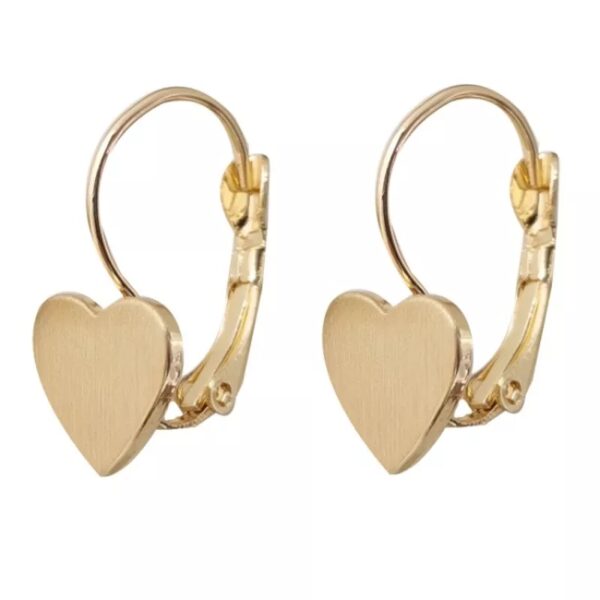 Aretes de Aro con Corazón